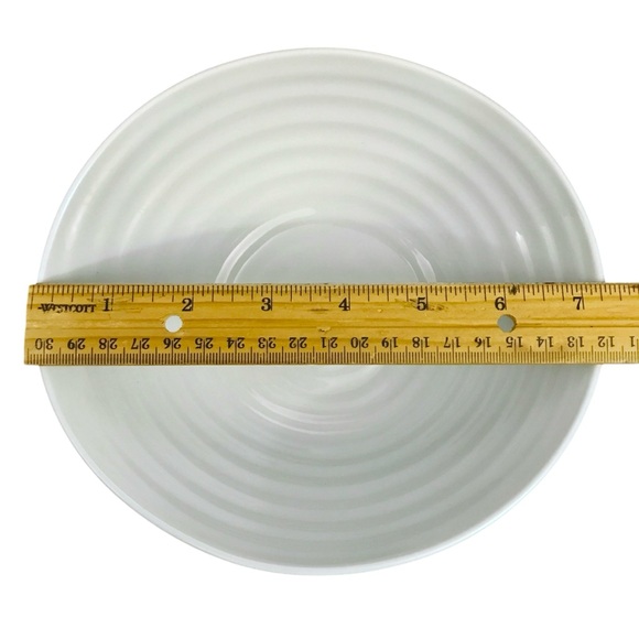 2 Portmeirion Sophie Conran Celadon Green Cereal Bowls 7.25" Ring Oval Ribbed - Picture 6 of 15